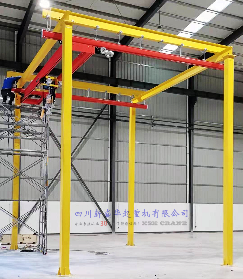 四川成都KBK剛性梁懸臂吊起重機行車、航吊專業廠家！